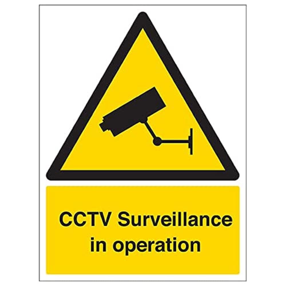 V Safety Warning Security - CCTV Surveillance In Operation - 300 X 400mm