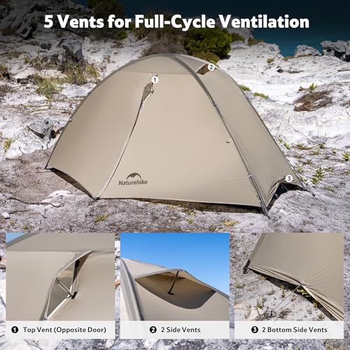 Image of Naturehike Giling 1 /2 Person Backpacking Tent 4 Season Lightweight Tent for Hiking & Bikepacking Easy Setup 3000mm Waterproof Ultralight CampingTents for Outdoor Cycling