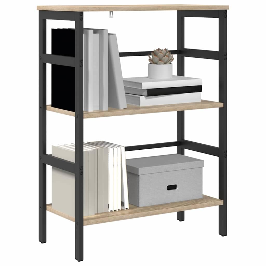 Vidaxl Bookshelf Sonoma Oak 60 X 29.5 X 81 Cm Engineered Wood