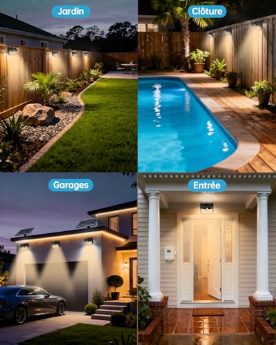 Aootek Lampe Solaire Extérieur Jardin Murale, Lot de 5, 120 LEDs, IP65 – vue 6