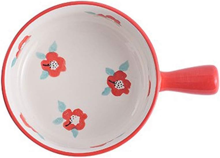 Bowls Kitchen Multipurpose Baked Rice Bowl,Ceramic Bowl with Handle Baking Grilled Bowl Pasta Plate Handle Household Tableware (Color : 2) (2)