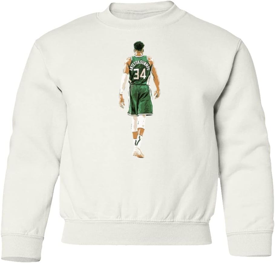 Antetokounmpo Milwaukee Basketball Star Fans Youth Crewneck Sweater