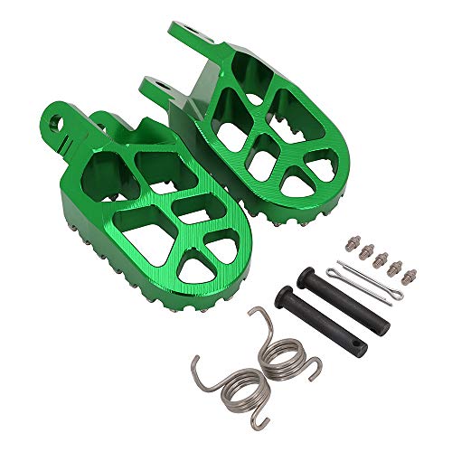 Image of AnXin Foot Pegs Footpegs Footrests Foot Pedals Rests CNC MX for KLX300 KLX300R KLX300SM 97-07 20-24 KLX250 06-20 KLX250S 09-14 KLX250R 94-96 KLX650 93-96 Dirt Bike Green