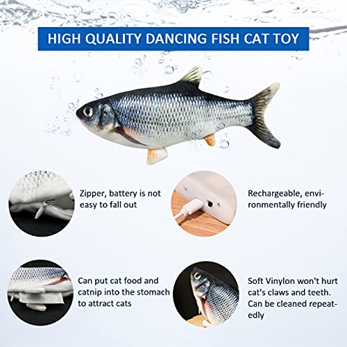 Floppy Fish Dog Toy,Floppy Fish Cat Toy,11 Realistic Interactive Perky Pet Floppy