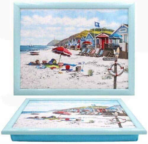 Tamersgifts Cushioned Laptrays Lap Tray TV Dinner Bean Bag Padded Cushion Gift (Sandy Bay Laptray)