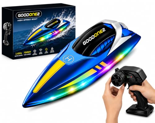 GOODONE2 Electric RC Boats for Kids High Speed Remote Control Boat for Kids Fast Speed RC Jet Boat for Pool (Boat)