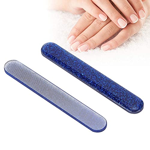 2pcs Glass Nail File, Nano Nail Buffer Shiner Fingernail Files Manicure Tool Nail Care for Natural Nails Acrylic Nails