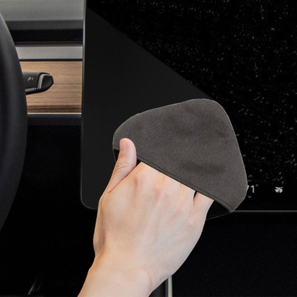 Panno per la pulizia dello schermo di tablet, laptop, telefoni cellulari e display dell'auto, in microfibra, riutilizzabile, a forma di guanto, con bagnato/asciutto per doppia funzione