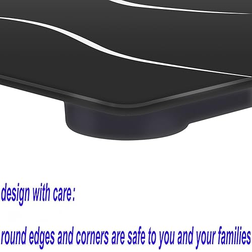 Miniatura 6 de Báscula para peso corporal, digital, precisa, elegante, negra y duradera para uso doméstico