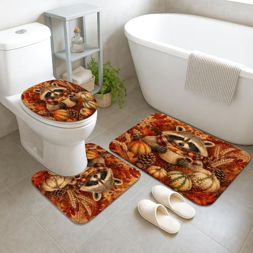 Rideau de douche imperméable en polyester orange d'automne 183x183 cm - 4