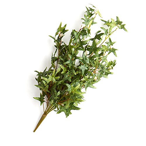 Factory Direct CraftPoly Silk Variegated Ivy Bushes for Indoor Decor | 2 Bushes
