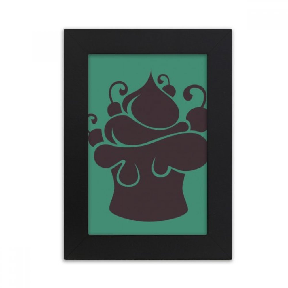 Marco para fotos negro de arte 5x7 pulgadas silueta de frutas minimalista