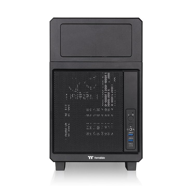 Image of Thermaltake TR200; Micro Chassis; 1x120mm PWM Fan Included; mATX /mITX Support; 360mm Radiator Support; 365mm GPU Clearance; 175mm Air Cooler Clearance; 5.25 inch Bay Support; Black; CA-11L-00S1NN-00