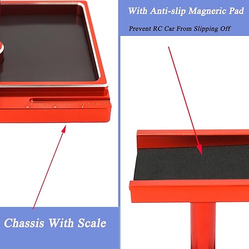 Miniatura 3 de MORLORDY Kit de herramientas de reparación de soporte de trabajo de coche RC con bandeja de tornillos RC para 118 TRX4M escala 124 SCX24 RC coches,