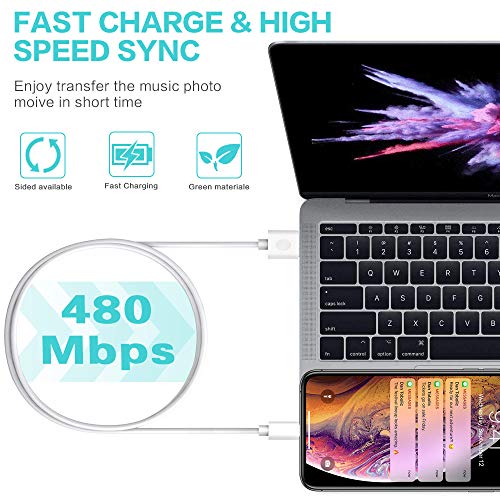 Moallia Mfi Certified Iphone Charger, Usb-A To Lightning Cable High Speed Data Sync Transfer Fast Charging Cord Compatible Iphone 14 13 12 11 Pro Max/Mini/Xs Max/Xr/Xs/X/8/7/Plus/6 Ipad(4Pack/6Ft) #TOP4