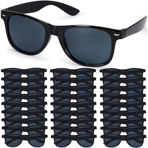 Jorpneost 36 Pack Black Sunglasses Bulk Black Party Sunglasses with UV Protection for Party Favors Beach Pool Weddings Group Events & Celebrations