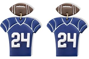 Personalized Football Mom Dangle Earrings