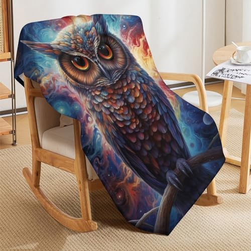 Couvertures en hibou pour le canapé plaid douillet voyage - 7