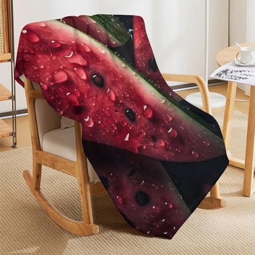 Couverture flanelle pastèque pour rester au chaud devant la télévision - 5