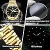 OLEVS Mens Watches Stainless Steel Waterproof Date Analog Quartz Watch Classic Luxury Dress Luminous Wrist Watches for Men #5