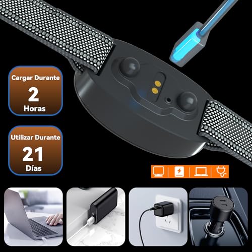 Miniatura 8 de Beoankit Collar Antiladridos Para Perros,Sin Descargas,Collar Automático Con 8 Sensibilidad Ajustables,3 Modos De Vibración Fuerte Vibración Sonido,Apto Para Todos Los Perros