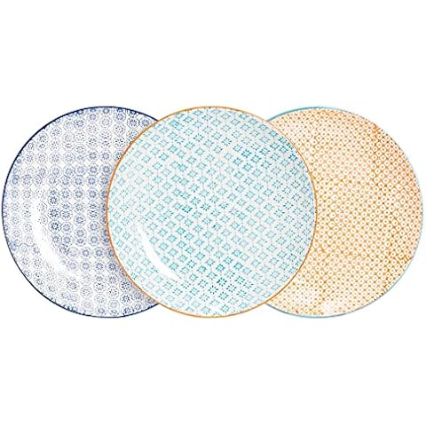 Nicola Spring Hand-Printed Dinner Plates Set Cover