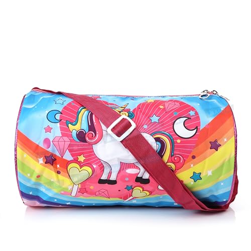 Image of Asera Polyester 6 Pcs Duffle Bag for Kids /Boys /Girls | Whimsical and Sturdy Bag | Best for Travel and Play | Return Gifts Birthday Party for Kids (Unicorn), Multicolour