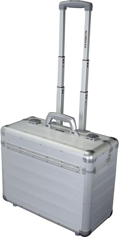 Attaché Venture Laptop Case, Silver Matt, 47.5 x 22.5 38.5 cm, Discovery pilot case, silver, matt