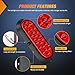 Nilight 6Inch Oval Tail Light 2PCS Red 24LED Running Stop Brake Turn Surface Mount Marker Light Sealed IP67 Waterproof Taillight for 12V RV Camper Caravan Truck Trailer Bus