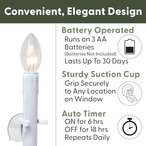 Bougies LED de décoration avec ventouses pour illuminer vos vitres - 3