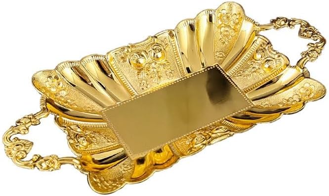 Metal Dessert Cake Plate Wedding Party Dried Fruit Hotel Golden Small Snack Platter