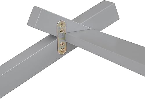 Miniatura 106 de RUNNA Marco de cama de madera de tamaño matrimonial con valla, para niños, adolescentes, niñas, niños, (Natural-Thinck 4col) Natural-Thinck