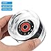PATIKIL 70mm 78A Longboard Wheels with Red ABEC-9 Bearings, 4 Pack Soft Cruiser Wheels Street Wheels for Skateboards Skateboard Wheel PU, Clear Black