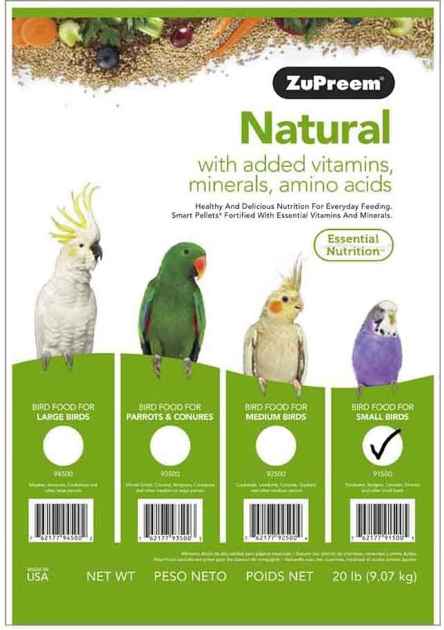 Zupreem Avianmaintenance Natural Bird Diet For Parrots And Conures