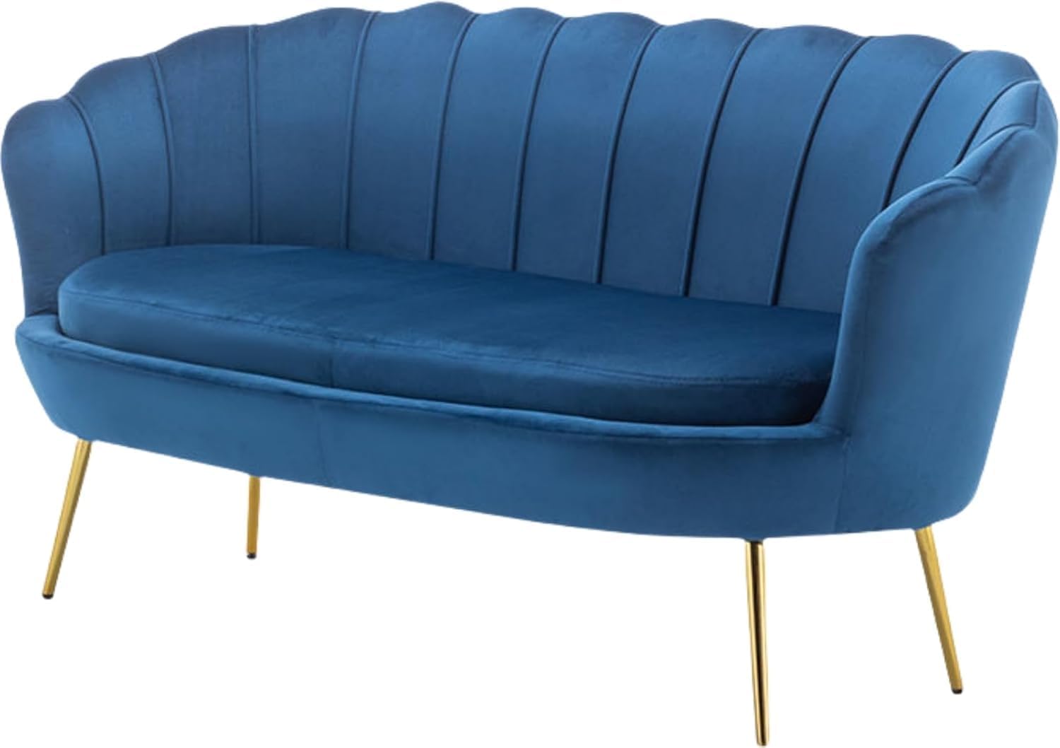 幅149] ソファ 2人掛けソファ カウチソファ ベルベット調 天然木