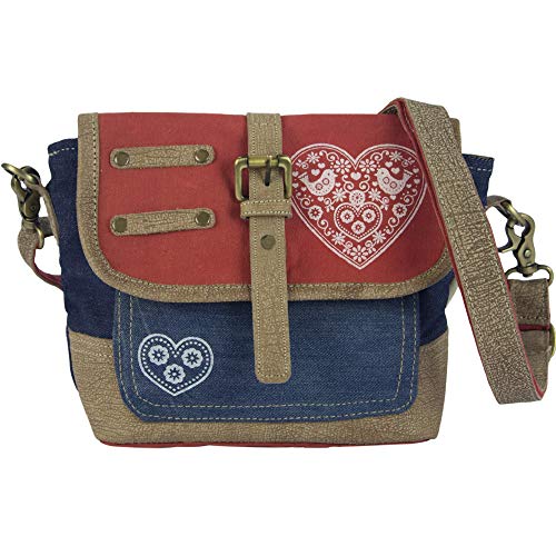 DOMELO bolso tradicional pequeño de lona al hombro para mujer Oktoberfest Bolso Dirndl Bolso de mano Bolso bandolera Bolso de hombro Canvastasche Accesorios Bolsos de mujer Regalos 53111
