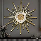 Mid Century Modern Clock 20 inch Metal Wall Clocks Battery Operated Silent Art Kitchen for Living Ro
