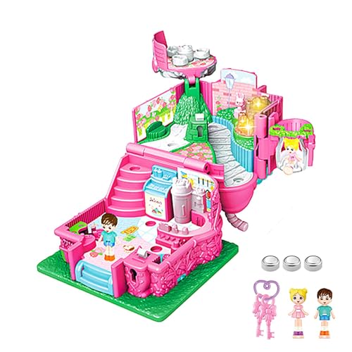 Castle, With Lights, Pretend Play, Building Playset Toys, Dream Doll House, Furniture Set, Christmas Decorations, Castle With Lights