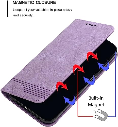 Étui portefeuille iPhone 14 Pro Max housse de protection antichoc marron - 2