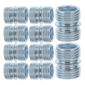 Dulcicasa ワイヤーラック用ネジロッドコネクタ20個セット – デュアルスロット構造 両頭ネジ設計 産業用収納棚接続パーツ