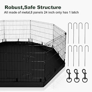 PJYuCien-Dog-Playpen-Metal-Foldable-Dog-Exercise-Pen-Pet-Fence-Puppy-Crate-Kennel-Indoor-Outdoor-with-8-Panels-30H-Bottom-Pad-for-Small-Medium-Pets - Cucciolini Doodles PJYuCien-Dog-Playpen-Metal-Foldable-Dog-Exercise-Pen-Pet-Fence-Puppy-Crate-Kennel-Indoor-Outdoor-with-8-Panels-30H-Bottom-Pad-for-Small-Medium-Pets