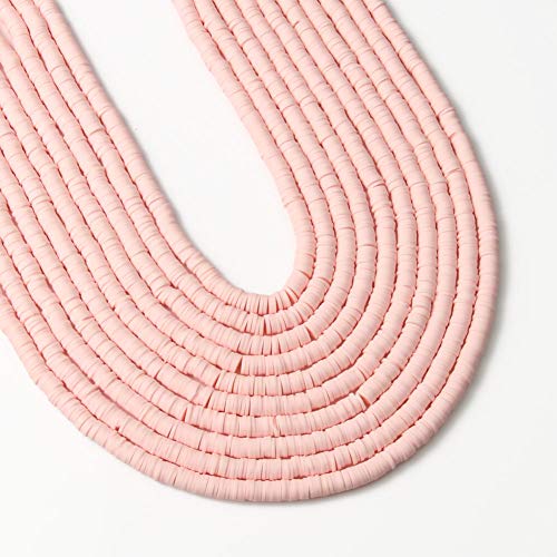 10 Strands Polymer Clay Beads Vinyl Chip Disk Flat Round Loose Beads About 3200Pcs 6mm Light Pink Handmade Spacer Beads for DIY Jewelry Making 10 Strands Polymer Clay Beads Vinyl Chip Disk Flat Round Loose Beads About 3200Pcs 6mm Light Pink Handmade Spacer Beads for DIY Jewelry Making