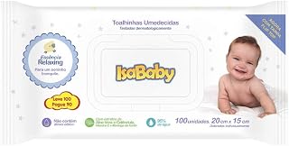 Toalha umedecida flip top promocional, leve 100 pague 90, Isababy, Branco
