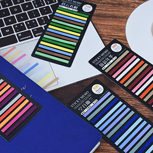 1200 Stück Haftnotizen Tabs Lang, Kleine Textmarkerstreifen Seiten Tabs Index Haftstreifen Pagemarker Highlighter Stripes Seitenmarkierer Transparent Sticky Notes Für Büro Schule Zuhause