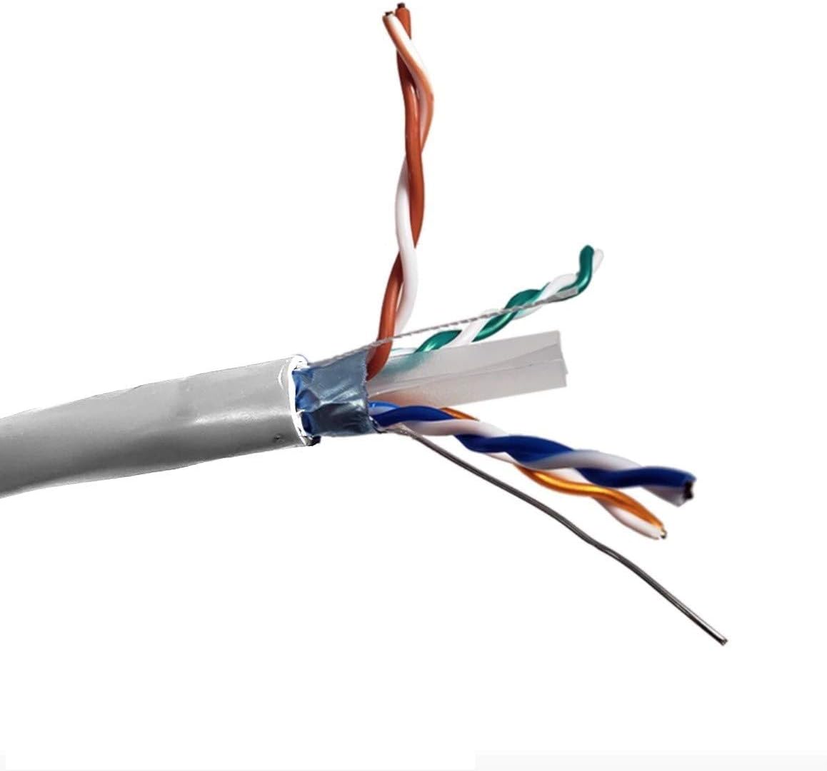 MICRO CONNECTORS 500 feet Solid Shielded (STP) CAT6A Bulk Ethernet Cable - Blue (TR4-570SHBL-500) : Electronics
