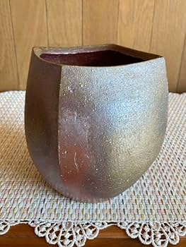 Amazon.co.jp: 備前焼 奥本丸味作 花器 花瓶 き : ホーム＆キッチン