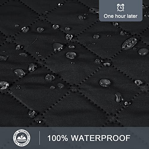 Taococo Waterproof Couch Blanket Dog Bed Cover Couch Cover Pet Blanket For Couch Sofa Chaise Bed, Reversible Sectional Sofa Slipcovers Furniture Protector For Pets Kids (Black, 52X82 Inches) #TOP1