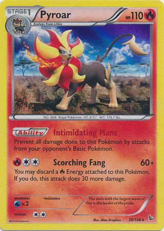 Pokemon - Pyroar (20) - XY Flashfire - Holo