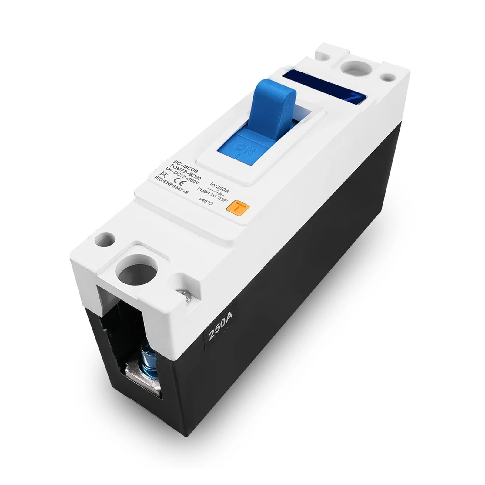 1P DC 500V DC MCCB Molded Case Circuit Breaker MCCB Overload Protection B curve for Photovoltaic PV battery(160A)
