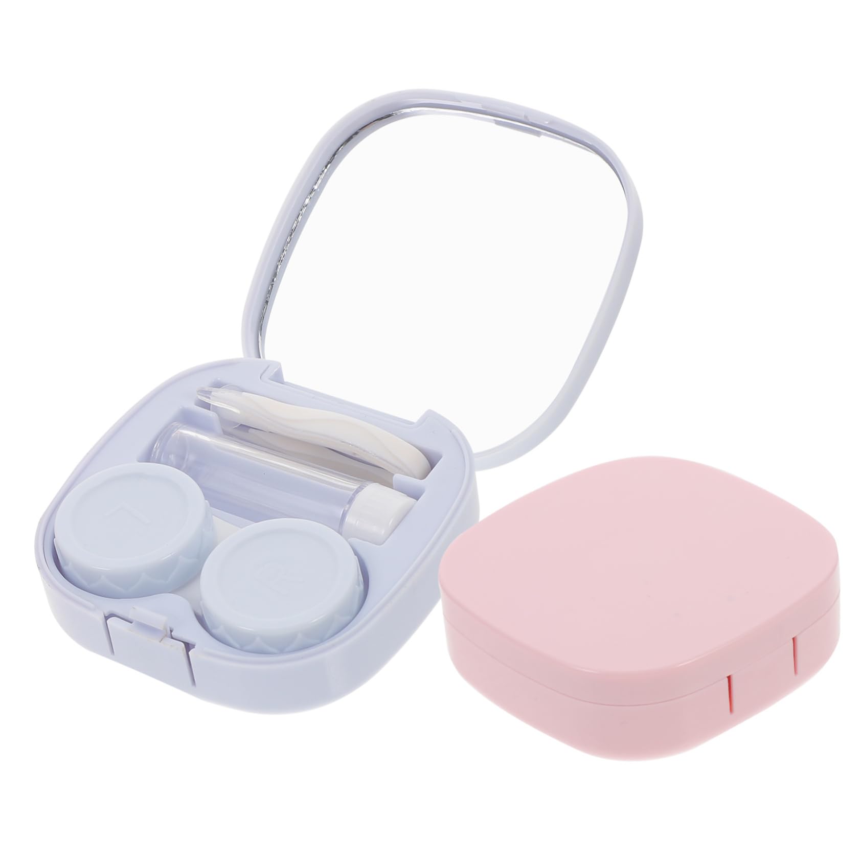 FRCOLOR 10sets Custodie Per Lenti Contatto Compatte e Resistenti Con Strumenti Inclusi Per Uso Esterno Colori e Pratiche e Facili Da Trasportare